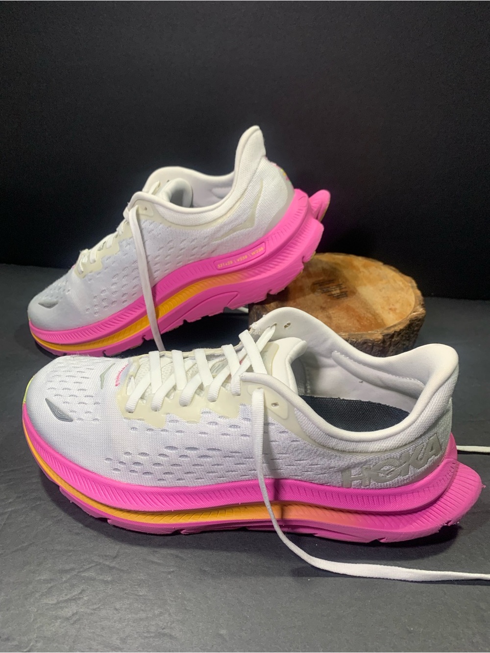 HOKA Kawana Women’s White Pink Running Walking Sneakers Shoe Size-7.5